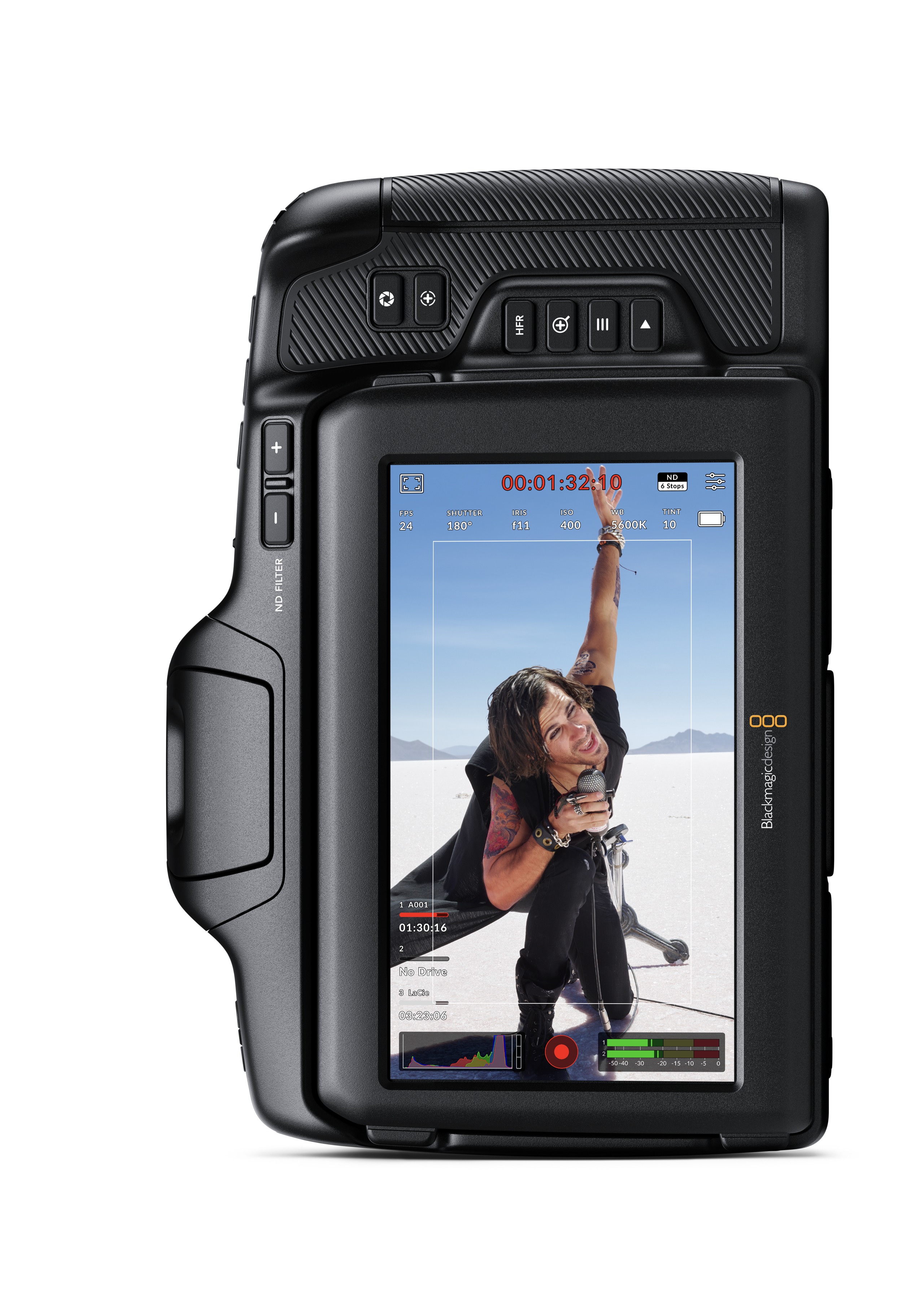 Blackmagic Pocket Cinema Camera 6K Pro Vertical UI